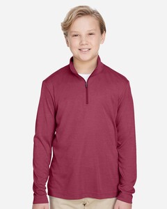 Team 365 TT31HY-Youth Zone Sonic Heather Performance Quarter-Zip Pullolver