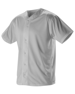 Adult Full Button Lightweight Baseball Jersey Gray Alleson Athletic 52MBFJ Gray