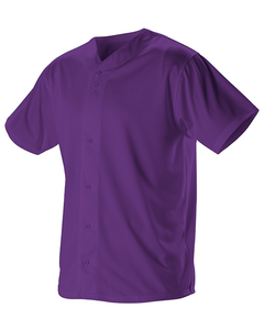 Unisex We Sub’N ️ Interlock Baseball Jersey Blank Purple / White Piping / Large