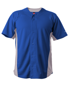 CRUSH Full Button Baseball Jersey Blue Alleson Athletic 566BFJ Blue