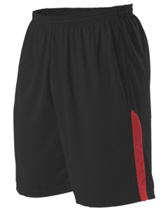 Adult NBA Blank Game Shorts Red Alleson Athletic A205BA Red
