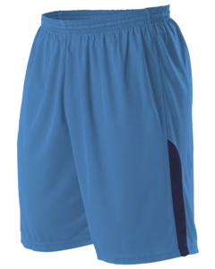Adult NBA Blank Game Shorts Blue Alleson Athletic A205BA Blue