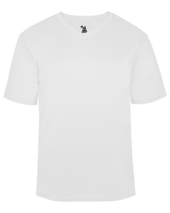 B-Core V-Neck Youth Tee White Badger 216200 White