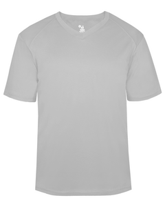 B-Core V-Neck Tee Gray Badger 412400 Gray