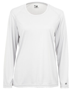 B-Core Women's L/S Tee White Badger 416400 White