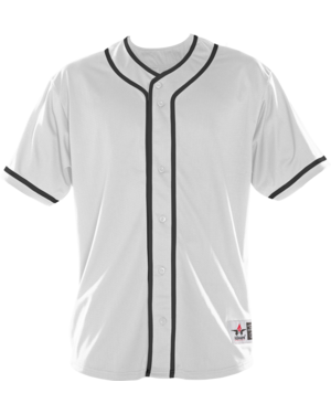 Alleson Athletic 5081B Adult Baseball Jersey-Light Maroon/ White-S 