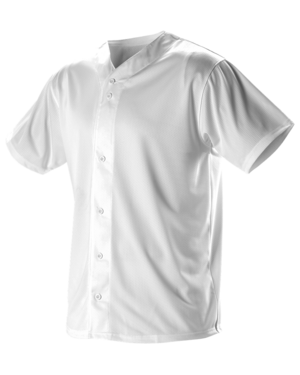 Allsense Men's Basic Sport Outline Baseball Jersey Classic Short Sleeve Shirt White 3XL