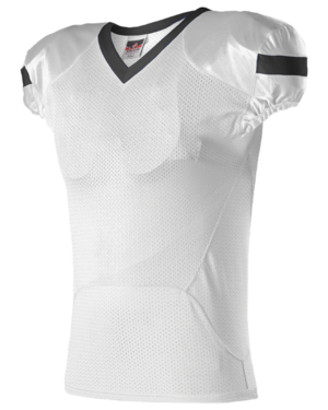 Alleson Athletic 712y Youth Practice Football Jersey - White - L/XL