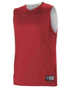 Alleson A105BY Youth NBA Blank Reversible Game Jersey - Black Scarlet