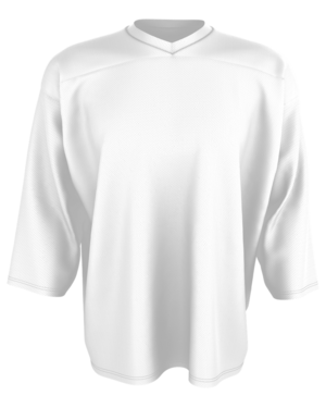 PEARSOX 100 Denier Blank Polyester Hockey Jersey - White (Youth Goalie) 