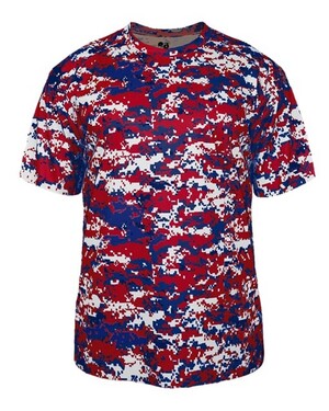 Digital Camo Jersey 4180 Performance B-Core Tee by Badger Sports