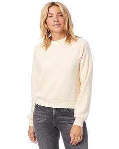 Women's Baby Champ Eco-Teddy Crewneck Sweatshirt Natural Alternative Apparel 43130RT Natural