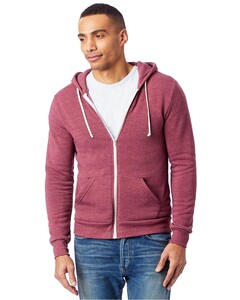 Unisex Rocky Eco-Fleece Zip-Up Hoodie Red Alternative Apparel AA9590 Red