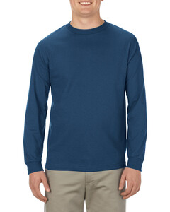 Adult 6.0 oz. 100% Cotton Long-Sleeve T-Shirt Blue American Apparel 1304 Blue