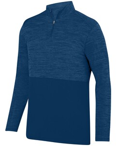 Adult Shadow Tonal Heather Quarter-Zip Pullover Navy Augusta Sportswear AG2908 Navy