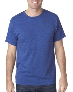 Adult Heather Ring-Spun Jersey T-Shirt Blue Bayside 5010 Blue