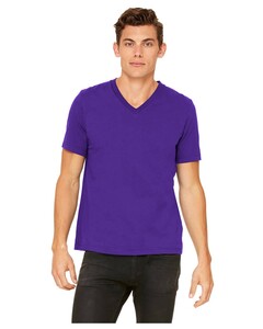 Men's 4.2 oz. Delancey V-Neck Purple Bella + Canvas 3005 Purple