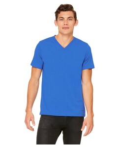 Men's 4.2 oz. Delancey V-Neck Blue Bella + Canvas 3005 Blue