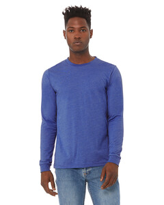 Unisex CVC Jersey Long-Sleeve T-Shirt Blue Bella + Canvas 3501CVC Blue