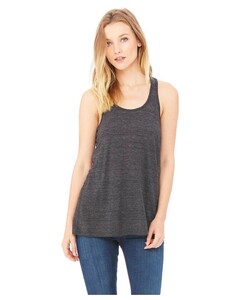 Women's Flowy Racerback Tank Top Gray Bella + Canvas 8800 Gray