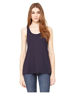 Women's Flowy Racerback Tank Top Navy Bella + Canvas 8800 Navy