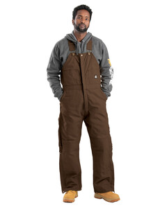 Men's Tall Heritage Insulated Bib Overall Brown Berne B415T Brown