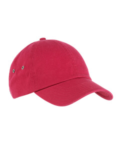 Washed Baseball Cap Red Big Accessories BA529 Red