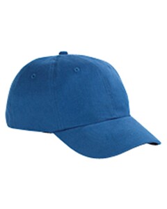 6-Panel Brushed Twill Structured Hat Blue Big Accessories BX002 Blue