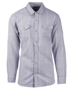 Men's Plaid Flannel Gray Burnside B8210 Gray