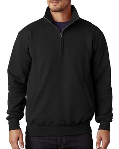 Adult 9 oz. Double Dry Eco Quarter-Zip Pullover Black Champion S400 Black