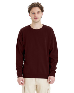Unisex 7.2 oz., 80/20 Crewneck Sweatshirt Maroon Comfortwash By Hanes GDH400 Maroon