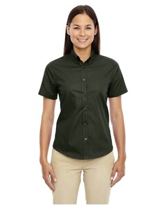 Optimum Women's Short Sleeve Twill Shirt Green Core 365 78194 Green