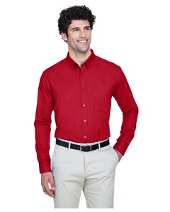 Operate Men's Long Sleeve Twill Shirt Red Core 365 88193 Red