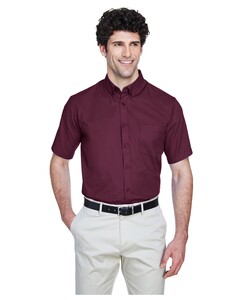 Optimum Men's Short Sleeve Twill Shirt Maroon Core 365 88194 Maroon