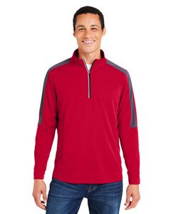 Men's Market Snag Protect Mesh Colorblock Quarter-Zip Red Core 365 CE404 Red