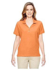 Women's Pima Pique Short-Sleeve Polo Orange Devon & Jones D100W Orange