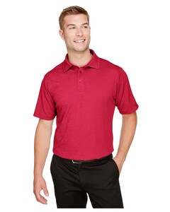CrownLux Performance™ Men's Address Melange Polo Red Devon & Jones DG22 Red