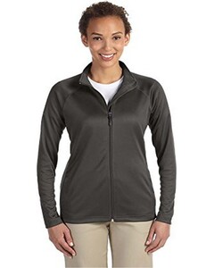 Women's Stretch Tech-Shell Compass Full-Zip Gray Devon & Jones DG420W Gray