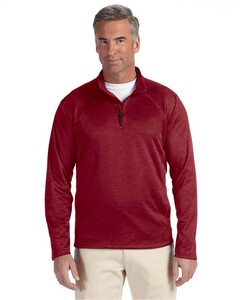 Men's Stretch Tech-Shell Compass Quarter-Zip Heather Devon & Jones DG440 Heather