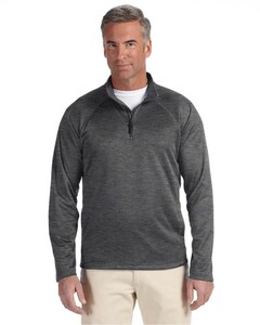 Men's Stretch Tech-Shell Compass Quarter-Zip Gray Devon & Jones DG440 Gray