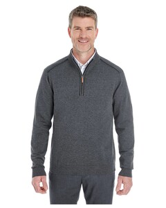Men's Manchester Fully-Fashioned Half-Zip Sweater Gray Devon & Jones DG478 Gray