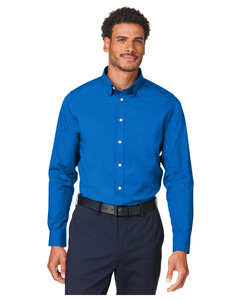 CrownLux Performance® Men's Spencer Poplin Shirt Blue Devon & Jones DG505 Blue