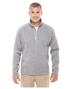 Adult Bristol Sweater Fleece Quarter-Zip Gray Devon & Jones DG792 Gray
