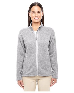 Women's Bristol Full-Zip Sweater Fleece Jacket Gray Devon & Jones DG793W Gray