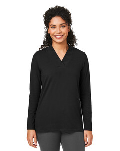 Women's Raleigh Shawl Collar Knit Top Black Devon & Jones DP121W Black