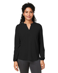 Women's Raleigh Half-Placket Knit Top Black Devon & Jones DP122W Black
