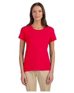 Women's Perfect Fit Shell T-Shirt Red Devon & Jones DP182W Red