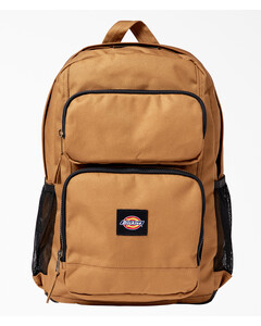 Double Zip Pocket Backpack Brown Dickies DZ22C Brown