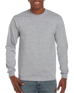 Ultra Cotton Long Sleeve T-Shirt Gray Gildan 2400 Gray