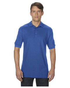 Premium Cotton 6.5 oz. Double Pique Polo Shirt Blue Gildan 82800 Blue